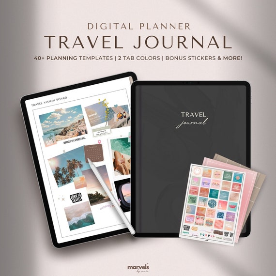 Digital Travel Journal | Travel Planner, Trip Planner, Vacation Planner, Travel Organizer, Packing List, Itinerary | GoodNotes Planner