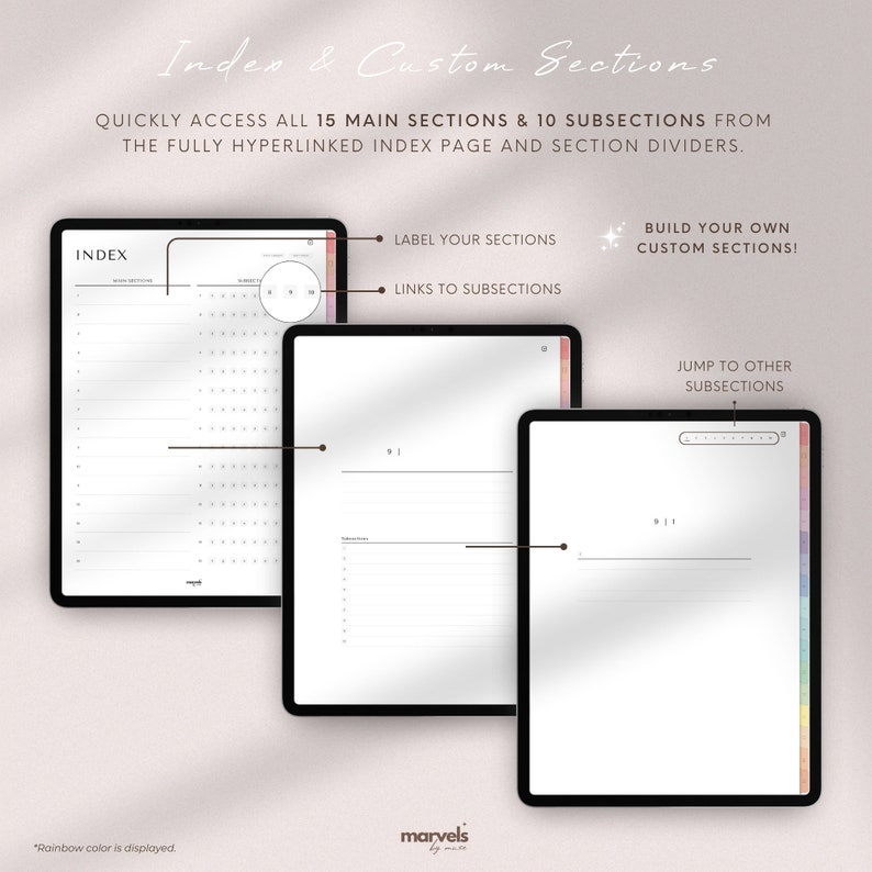 Digital Notebook GoodNotes Notebook, Student Notebook, iPad Notebook, GoodNotes Template, Notebook Journal Lined, Grid, Dotted, Cornell image 5