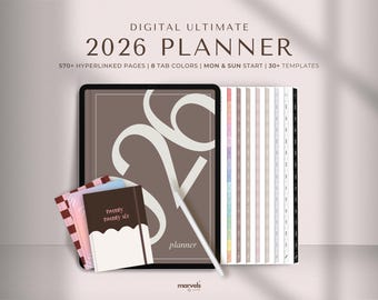 2026 Digital Planner, Minimalist Planner, 2026 Planner, Daily Planner, Weekly Planner, Monthly Planner, iPad Planner, GoodNotes Planner 2026