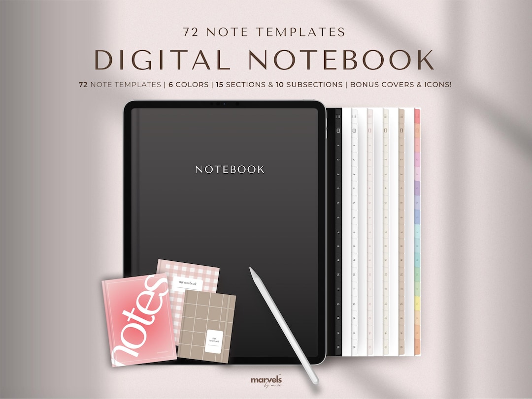 Digital Notebook | Goodnotes Notebook, Student Notebook, iPad Notebook ...