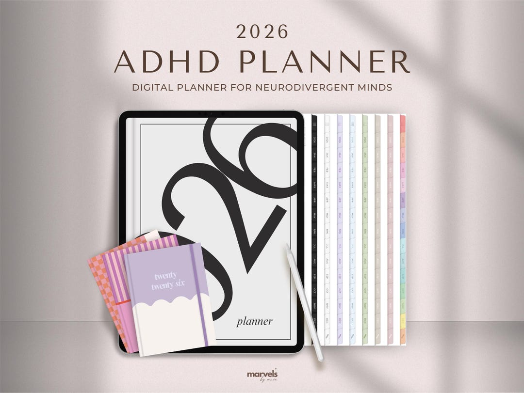 ADHD Digital Planner | 2026 Digital Planner, ADHD Planner, Goodnotes ...