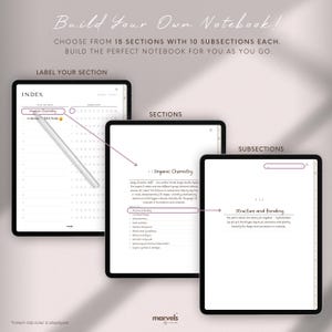 Digital Notebook | GoodNotes Notebook, Student Notebook, iPad Notebook, GoodNotes Template, Notebook Journal | Lined, Grid, Dotted, Cornell image 6