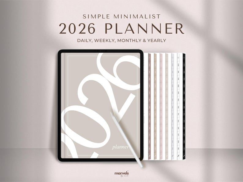Simple Digital Planner | 2026 Planner | Minimalist Planner | Daily ...