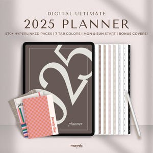 2025 Digital Planner, Minimalist Planner, 2025 Planner, Daily Planner, Weekly Planner, Monthly Planner, iPad Planner, GoodNotes Planner 2025
