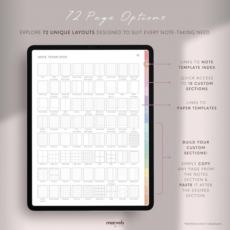Digital Notebook | GoodNotes Notebook, Student Notebook, iPad Notebook, GoodNotes Template, Notebook Journal | Lined, Grid, Dotted, Cornell image 10