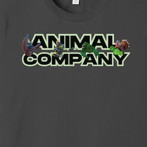 Animal Company T-shirt, uniek personageontwerp, VR-gamer-T-shirt, grappig grafisch T-shirt, gamercadeau, shirt VR-liefhebber, op Gorilla Tag geïnspireerde T-shirts