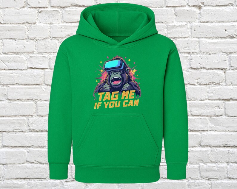 Novelty Tag Me If You Can Hoodie, Funny Ape Graphic Pullover, Perfect Gift for Animal Lovers