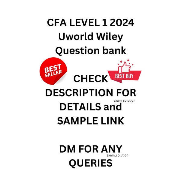 2024 CFA Nivel 1 Wiley UWorld Question Bank (con respuestas y explicaciones)