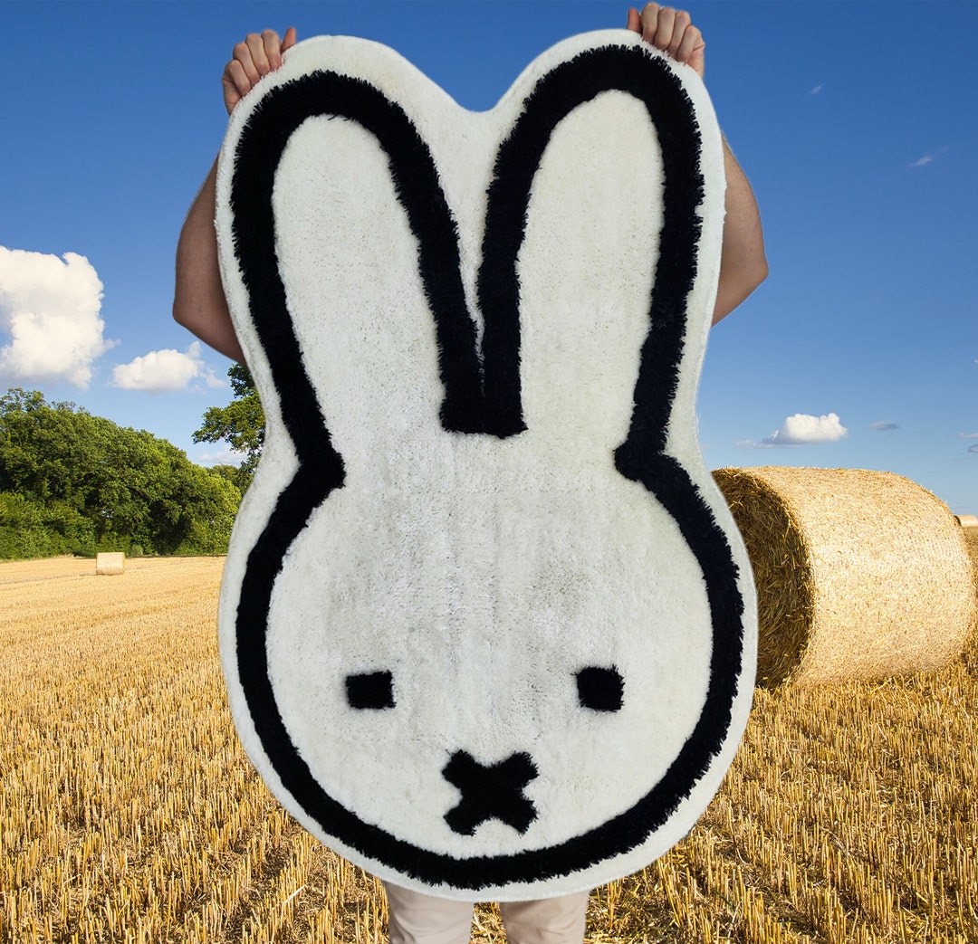 Miffy Bunny Rug, Tufted Miffy Rug, Miffy Decor, Bedroom Rug, Kids Room ...