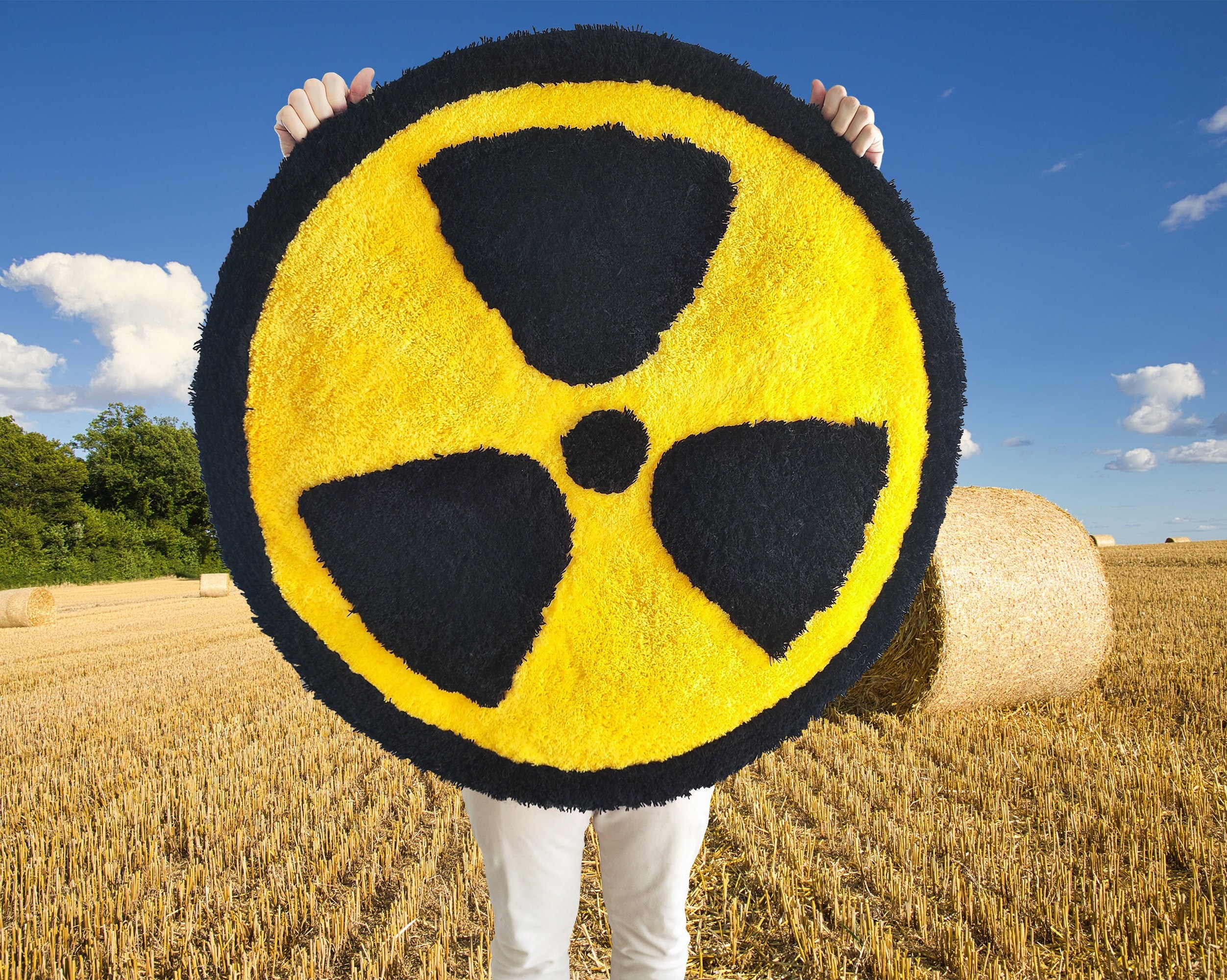 Radioactive Symbol Rug, Yellow & Black Acrylic, Game Room Decor - Etsy