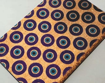 Evil Eye Doormat, Natural Coir Welcome Mat, Housewarming Gift