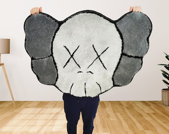 Alfombra Kaws, Regalo para el amante de Kaws, Regalo de bienvenida, Decoración del hogar Kaws, Alfombra de dormitorio, Alfombra linda, Alfombra de anime, Alfombra de sala de juegos, Alfombra de sala de estar