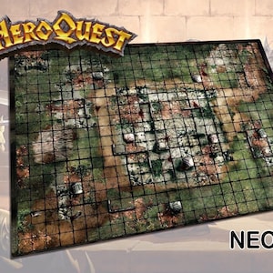 Heroquest Great Battle Playmat - Tapis de jeu en néoprène de qualité supérieure, jeu de société Heroquest