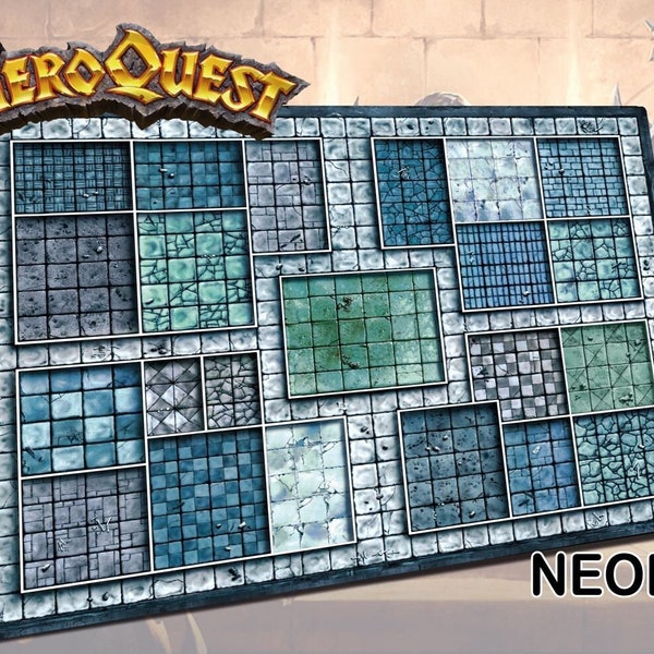 Heroquest Frozen Horror Mat - Premium kwaliteit neopreen mat