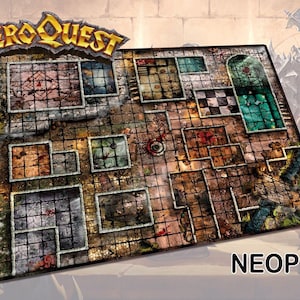 Tapete Heroquest City- Tapete de neopreno calidad premium,heroquest Boardgame play mat