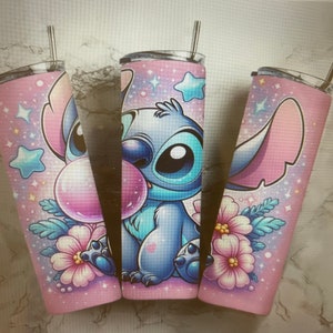 Stitch pink 20 oz heiß und kalt Becher mit Metall Trinkhalm. Weitere Designs verfügbar! Kann personalisiert werden