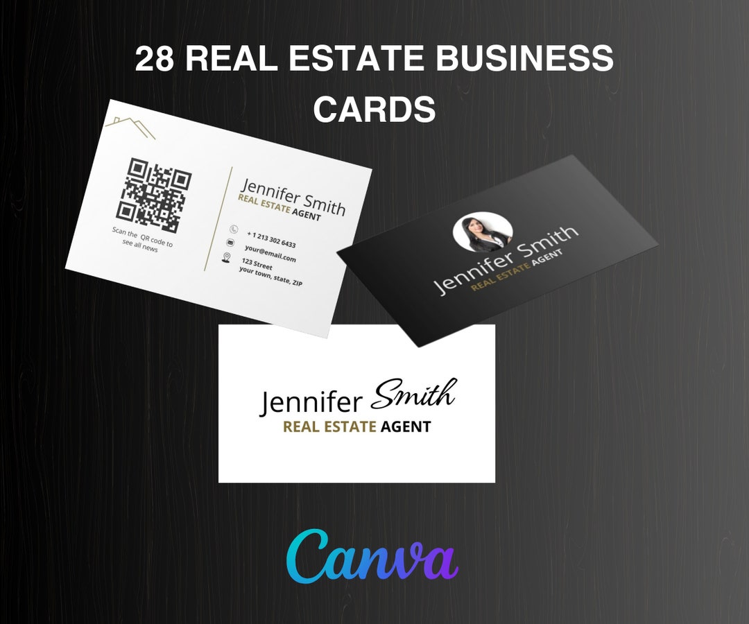 Bundle of 28 Realtor Business Card Templates Business Card Realtor for