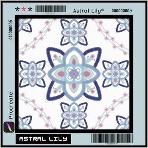 Astral Lily digitaal papier | stoffenpatroonkleurencollectie met naadloze patronen voor ambachtelijke sublimatie Instant Download commercieel gebruik.