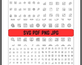 Business Icon Bundle | Modern Outline Vector Pack (svg, png, pdf, jpg)