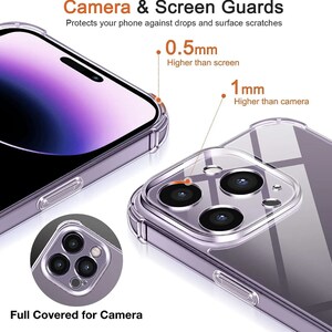 Handy Hülle iPhone 15 14 13 12 11 PRO MAX MINI Plus Klar Kamera Schutz Cover Case Schutzhülle Neu Bild 5