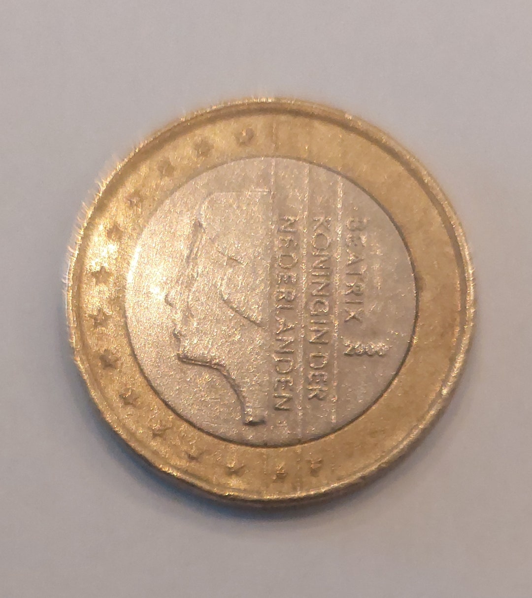 moneta da 2 euro beatrix koningin der nederlanden 2001 valore
