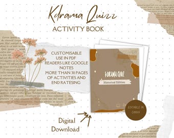 Ultimate K-Drama Activity Book: Historical Edition – Fun Games & Puzzles for K-Drama Fans, Perfect Korean Drama Lover Gift, Instant Download