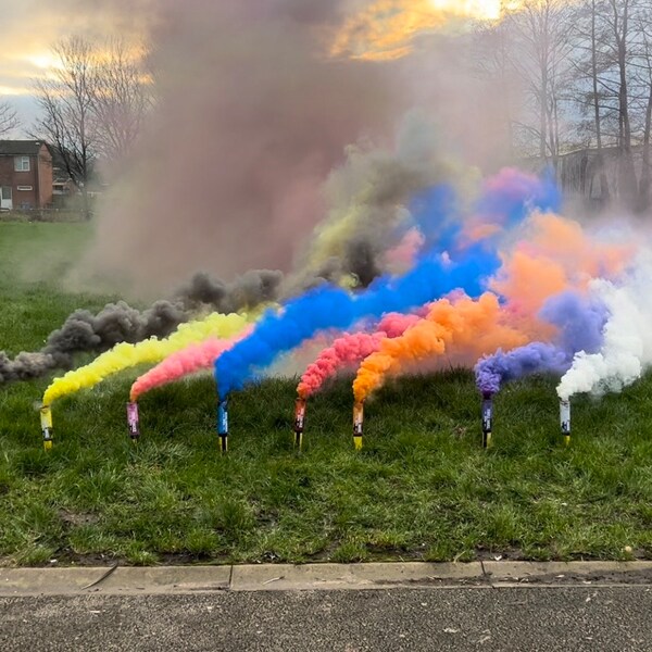 smoke flares perfect for a party wedding gender reveal and much more