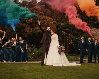 Wedding smoke flare 60 seconds thick colour