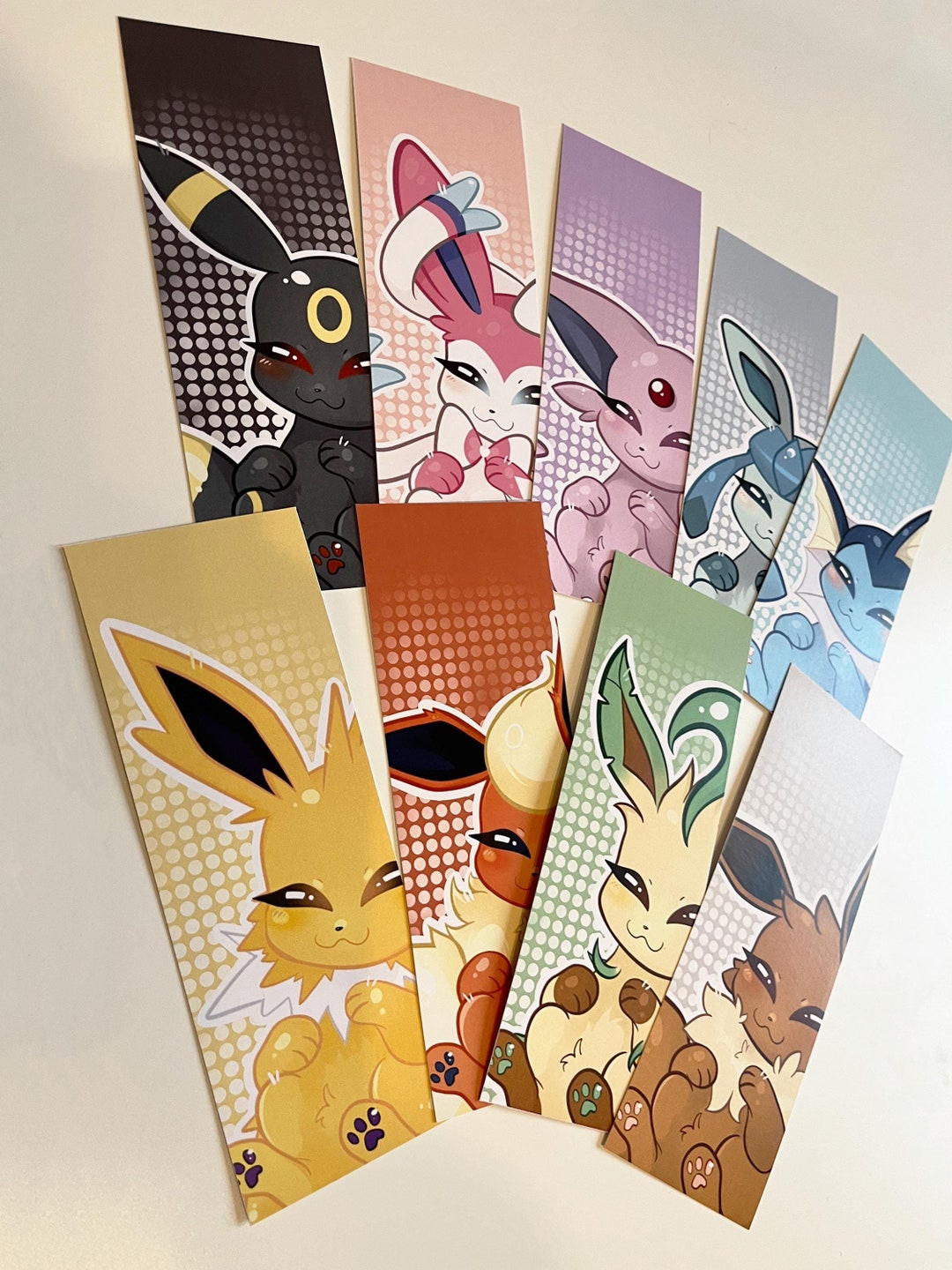 Eevee Eeveelution Bookmarks, Pokemon Bookmark Designs, Cute Book ...