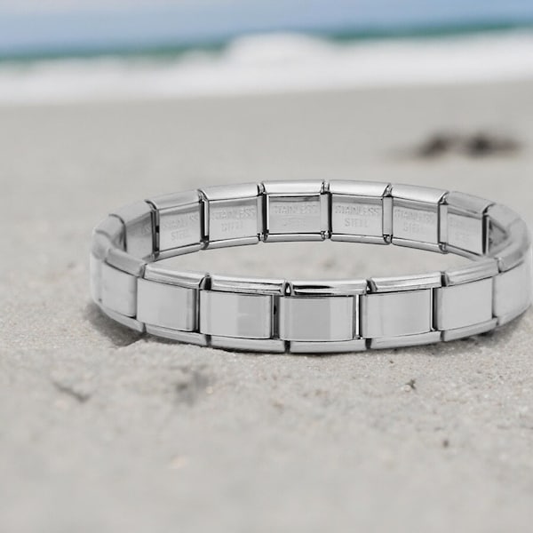 Bracelet à breloques de style nomination en argent sterling 925, acier inoxydable de luxe original, bracelet à breloques/cadeau pour la fête des mères/cadeau pour elle