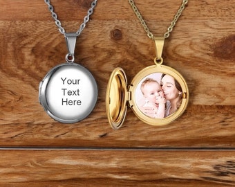 Collana con foto medaglione, medaglione commemorativo, collana incisa con foto ricordo, regalo di anniversario, regalo per lei