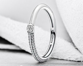 2024 NUOVE selezioni di anelli in argento sterling stile Pandora. Anello in argento di lusso alla moda per lei/regalo di compleanno/regalo di anniversario/