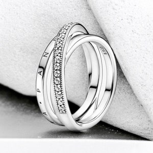 2024 NUOVE selezioni di anelli in argento sterling stile Pandora. Anello in argento di lusso alla moda per lei/regalo di compleanno/regalo di anniversario/ 8