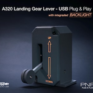 Airbus A320 (A3XX) Landing Gear Lever USB Plug & Play with Backlight for Flight Simulator