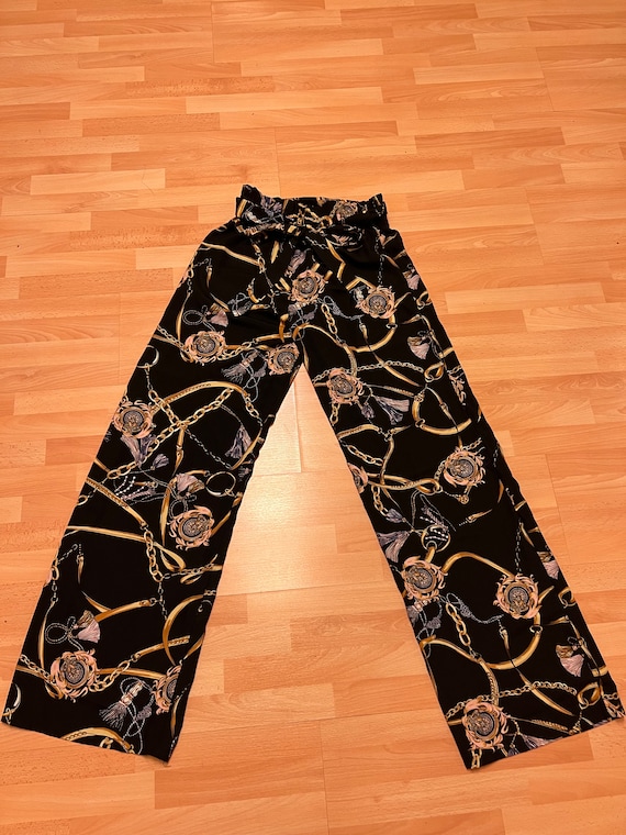 Flowy Black and Gold Dress Pants Flowy Black and Gold Dress Pants