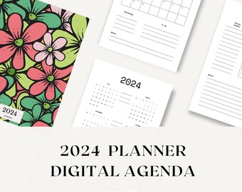 2024 Digital Planner, Minimal Planner, Agenda , Goodnotes Planner