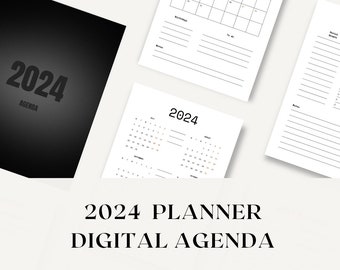 2024 Digital Planner, Minimal Planner, Agenda , Goodnotes Planner