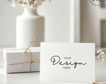 5x7 Card Mockup, Greeting Card Mockup, Birthday Invitation Card Mockup, Wedding Thank You Card Mockup, Captivating Backdrop