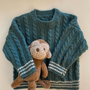Baby Sweater Knitting Pattern PDF | Easy Knit Baby Jumper Pattern | Digital Download
