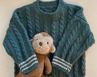 Baby Sweater Knitting Pattern PDF | Easy Knit Baby Jumper Pattern | Digital Download