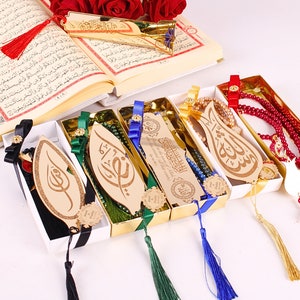 Personalized Quran Bookmark Tasbeeh Dhikr Counter Favors | Ramadan Eid Wedding Birthday Baby Shower Islamic Muslim Party Favors Gifts