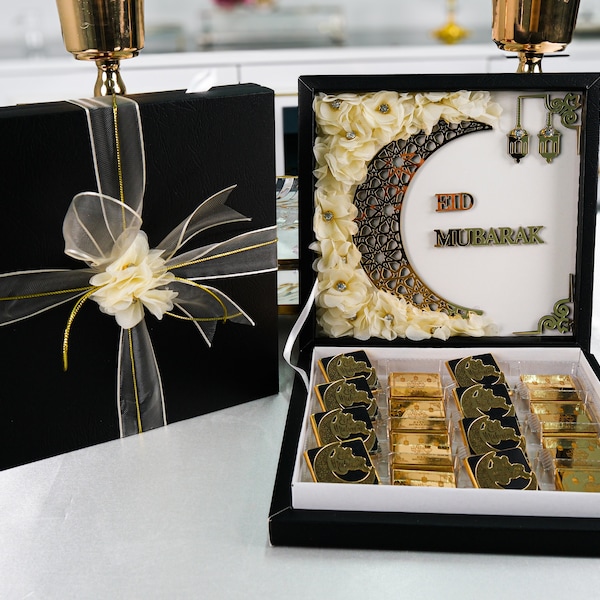 Ramadan Kareem Eid Mubarak Eid al-Adha Chocolate Favors Box, Chocolate Favors for Guest, Wedding Baby Shower Islamic Muslim Party Favor Gift