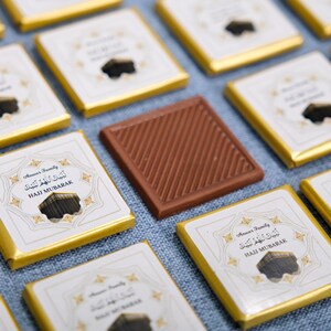 Hajj Mubarak, Eid al Adha Chocolate Favors, Eid Mubarak, Eid Chocolate Favors for Guests, Umrah Mubarak, Halal Chocolate, Hajj Favors Gifts