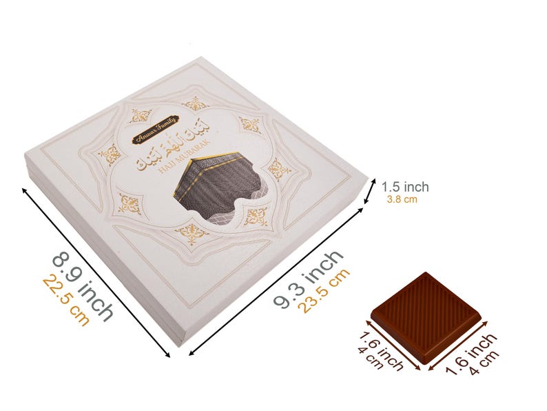 Hajj Mubarak, Eid al Adha Chocolate Favors, Eid Mubarak, Eid Chocolate Favors for Guests, Umrah Mubarak, Halal Chocolate, Hajj Favors Gifts