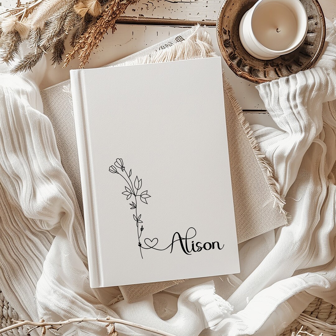Birth Note Book Birth Flower Notebook, Birth Flower Journal, Journal Personalized ...