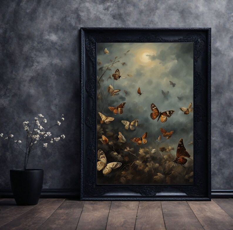 Stampa Murale Dark Academia | Quadro Vittoriano Vintage Con Donna Che Legge, Arredamento Camera Da Letto, 40x60 Cm - 5
