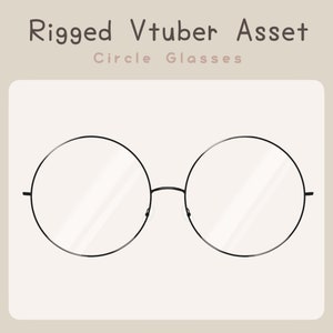 Vtuber Asset | Rigged - Circle Glasses