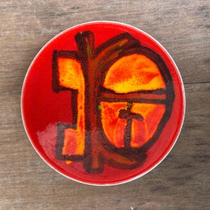 Poole Pottery Delphis dish. Small Poole Pottery pin dish. Vintage Poole Pottery Delphis dish.
