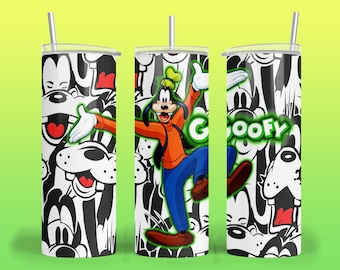 Clueless, but kind hearted friend, Goofy inspired 20oz tumbler wrap digital image for sublimation.