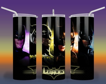 Dark Knight through the ages inspired 20oz tumbler wrap image for sublimation. This is Legacy.
